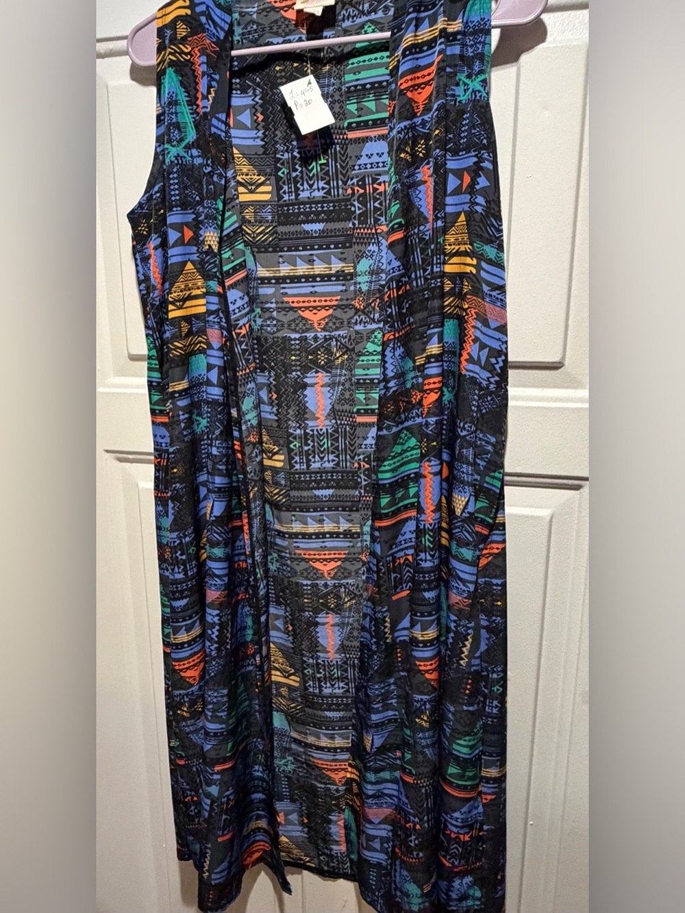 Sleeveless Geometric Print Women's Dress - Black with Multi Color